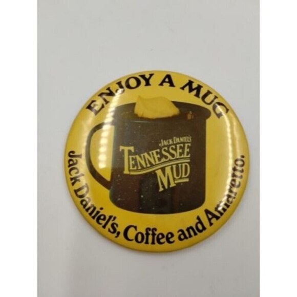 Vintage 3" Pinback #15-041 - Liquor Advertising-Jack Daniels Coffee & Amaretto - Picture 1 of 8
